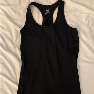 Black athletic tank top
